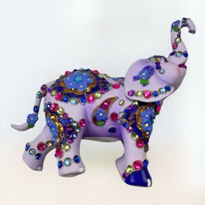 Hamilton Collection Lavender Elephant Figurine by M.‎ Le Van